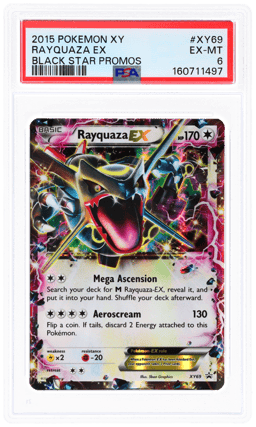 2015 Pokemon XY Black Star Promo Rayquaza Ex #XY69 PSA 6
