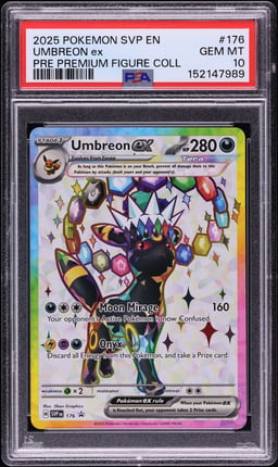 2025 Pokemon SV Promo Prismatic Evolutions Premium Figure Full Art Umbreon Ex #176 PSA 10 GEM