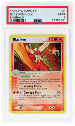 2005 Pokemon Ex Emerald Holo Blaziken #1 PSA 9