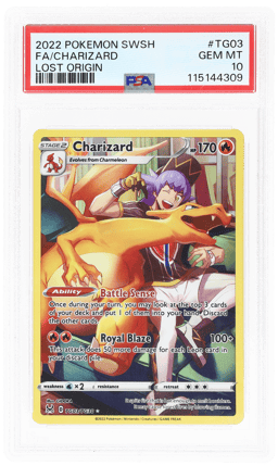 2022 Pokemon Sword and Shield Lost Origin Charizard #TG03 PSA 10