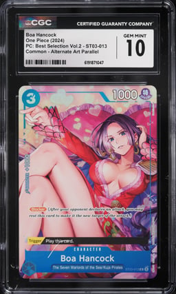 2024 One Piece Premium Collection Best Selection Vol.2 Alt Art Boa Hancock #ST03-013 CGC 10 GEM