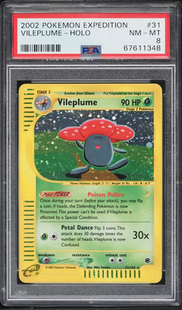 2002 Pokemon Expedition Holo Vileplume #31 PSA 8 NM-MT