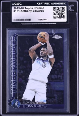2025 Topps Chrome Anthony Edwards #151 CGC AUTH