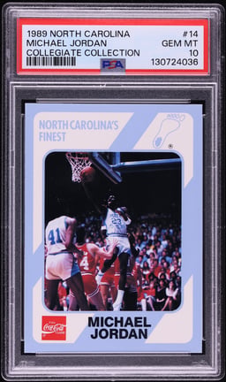1989 Collegiate Collection North Carolina Michael Jordan #14 PSA 10 GEM MINT