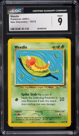 2001 Pokemon Neo Discovery Weedle #70 CGC 9 MINT