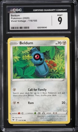 2020 Pokemon Vivid Voltage Beldum #116 CGC 9 MINT