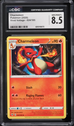 2020 Pokemon Sword & Shield Vivid Voltage Charmeleon #24 CGC 8.5 NM-MT+