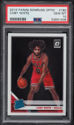 2019 Donruss Optic Coby White ROOKIE #180 PSA 10 GEM MINT