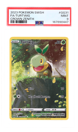 2023 Pokemon Sword and Shield Crown Zenith Turtwig #GG31 PSA 9