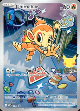 2025 Chimchar #41 Mega Evolution Black Star Promos