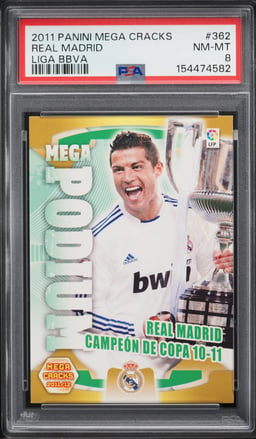 2011 Panini Mega Cracks Liga BBVA Real Madrid #362 PSA 8 NM-MT