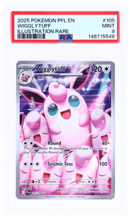 2025 Pokemon Scarlet and Violet Phantasmal Flames Illustration Rare Wigglytuff #105 PSA 9