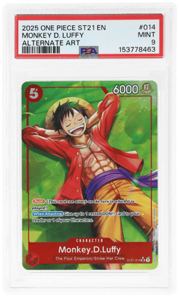 2025 One Piece Starter Deck 21 Ex Gear 5 Alternate Art Monkey D. Luffy #ST21014 PSA 9
