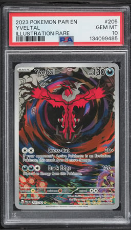 2023 Pokemon Scarlet & Violet Paradox Rift IR Yveltal #205 PSA 10 GEM MINT