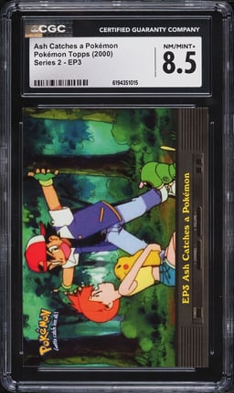 2000 Topps Pokemon Series 2 Ash Catches A Pokemon #EP3 CGC 8.5 NM-MT+
