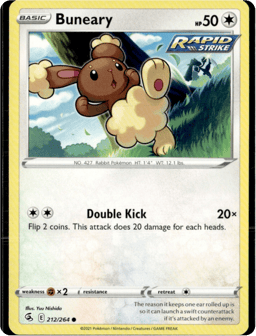 2021 Buneary #212 Fusion Strike