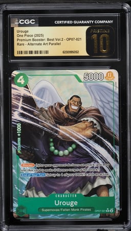 2025 One Piece Premium Booster Best Volume 2 Alt Art Urouge #OP07-021 CGC 10 PRISTINE