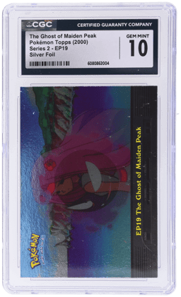 2000 Topps Pokemon Tv Animation Series 2 Episode Cards Foil the Ghost of Maiden Peak #EP19 CGC 10
