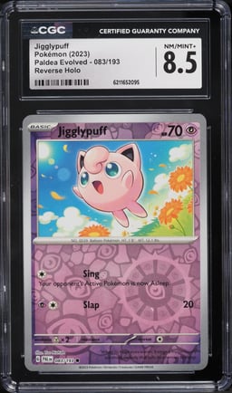 2023 Pokemon Paldea Evolved Reverse Holo Jigglypuff #83 CGC 8.5 NM-MT+