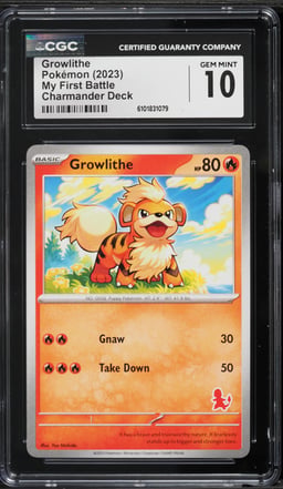 2023 Pokemon Scarlet & Violet My First Battle Charmander Deck Growlithe CGC 10 GEM MINT