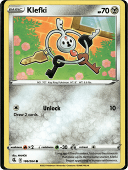 2021 Klefki #186 Fusion Strike