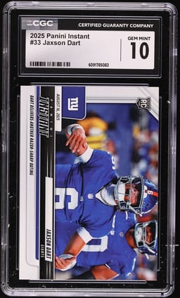 2025 Panini Instant Jaxson Dart ROOKIE /1041 #33 CGC 10 GEM MINT