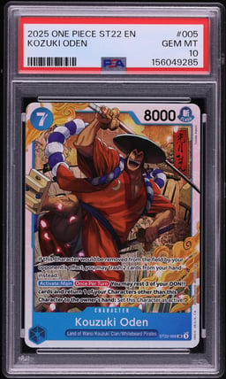 2025 One Piece Starter Deck 22: Ace & Newgate SR Kozuki Oden #ST22-005 PSA 10 GEM MINT