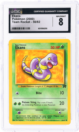 2000 Pokemon Team Rocket Ekans #56 CGC 8