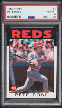 1986 Topps Pete Rose #1 PSA 8 NM-MT
