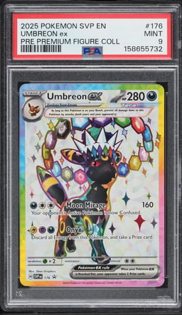 2025 Pokemon SV Promo Prismatic Evolutions Premium Figure Full Art Umbreon ex #176 PSA 9 MINT