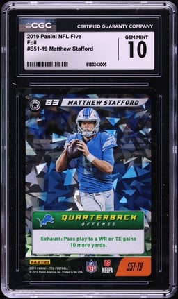 2019 Panini NFL Five Foil Matthew Stafford #S51-19 CGC 10 GEM MINT