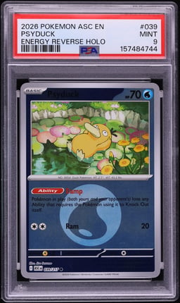 2026 Pokemon Mega Evolution Ascended Heroes Energy Reverse Holo Psyduck #39 PSA 9 MINT