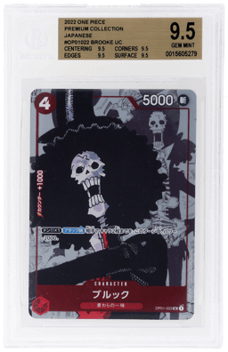2022 One Piece Card Game Premium Card Collection Japanese Brook #OP01022 BGS 9.5