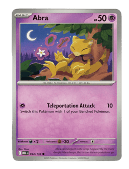 2025 Abra #54 Mega Evolution