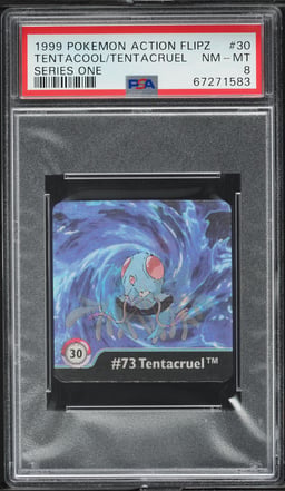 1999 Pokemon Action Flipz Series One Tentacool Tentacruel #30 PSA 8 NM-MT