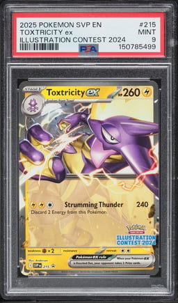 2025 Pokemon Scarlet & Violet Promo Illustration Contest '24 Toxtricity ex #215 PSA 9 MINT