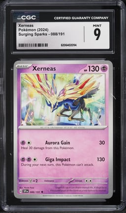 2024 Pokemon Scarlet & Violet Surging Sparks Xerneas #88 CGC 9 MINT