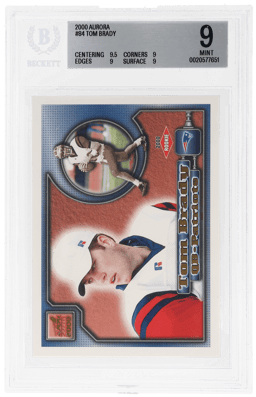 2000 Pacific Aurora Tom Brady #84 BGS 9