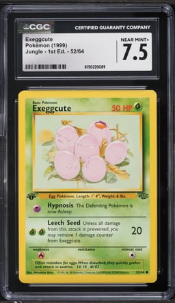 1999 Pokemon Jungle 1st Edition Exeggcute #52 CGC 7.5 NRMT+