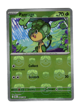 2025 Pansage  (Master Ball) #004 Black Bolt