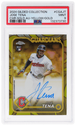 2024 Topps Gilded Collection Chrome Gold Autograph Yellow Gold Jose Tena #CGAJT 62/75 PSA 9