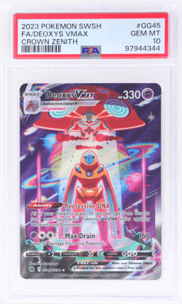 2023 Pokemon Sword and Shield Crown Zenith Deoxys Vmax #GG45 PSA 10
