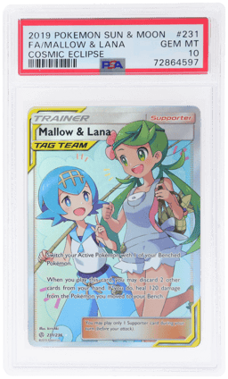 2019 Pokemon Sun and Moon Cosmic Eclipse Lana/Mallow #231 PSA 10