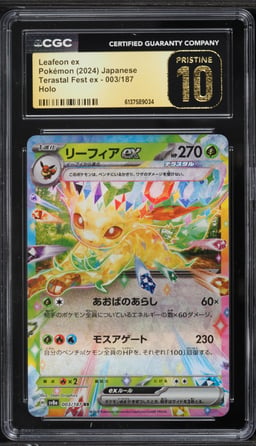 2024 Pokemon Japanese Scarlet & Violet Terastal Fest ex Holo Leafeon ex #3 CGC 10 PRISTINE