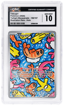 2024 Pokemon Scarlet and Violet Twilight Masquerade Illustration Rare Tatsugiri #186 CGC 10