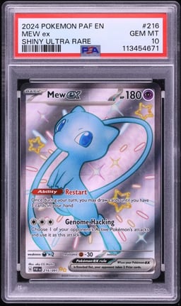 2024 Pokemon Scarlet & Violet Paldean Fates Full Art Mew ex #216 PSA 10 GEM MINT
