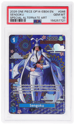 2026 One Piece the Azure Sea's Seven Special Alternate Art Sengoku #OP07046 PSA 10
