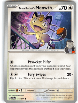 2026 Team Rocket's Meowth #161 Ascended Heroes