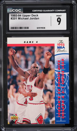 1993 Upper Deck Basketball Michael Jordan #201 CGC 9 MINT