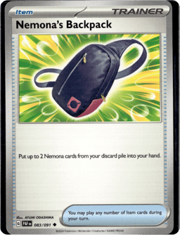 2024 Nemona's Backpack #83 Paldean Fates